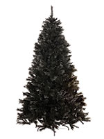 Black Christmas Tree with Decorations